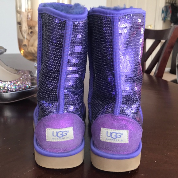 Purple Sequin Uggs - Picture 2 of 3